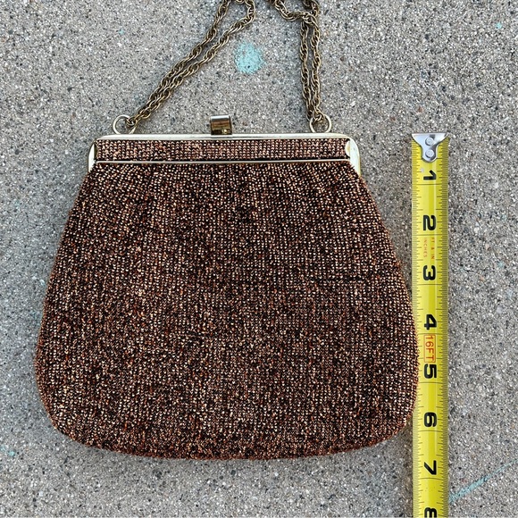 HL Harry Levine Vintage 70's Shoulder Bag/clutch metallic - Picture 10 of 11